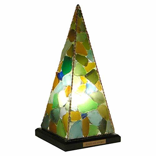 シーグラス ピラミッドランプL シックなモザイクカラー