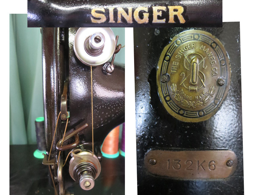 * antique * maintenance * restore ending SINGER top and bottom sending singer 132K6 industry for sewing machine 