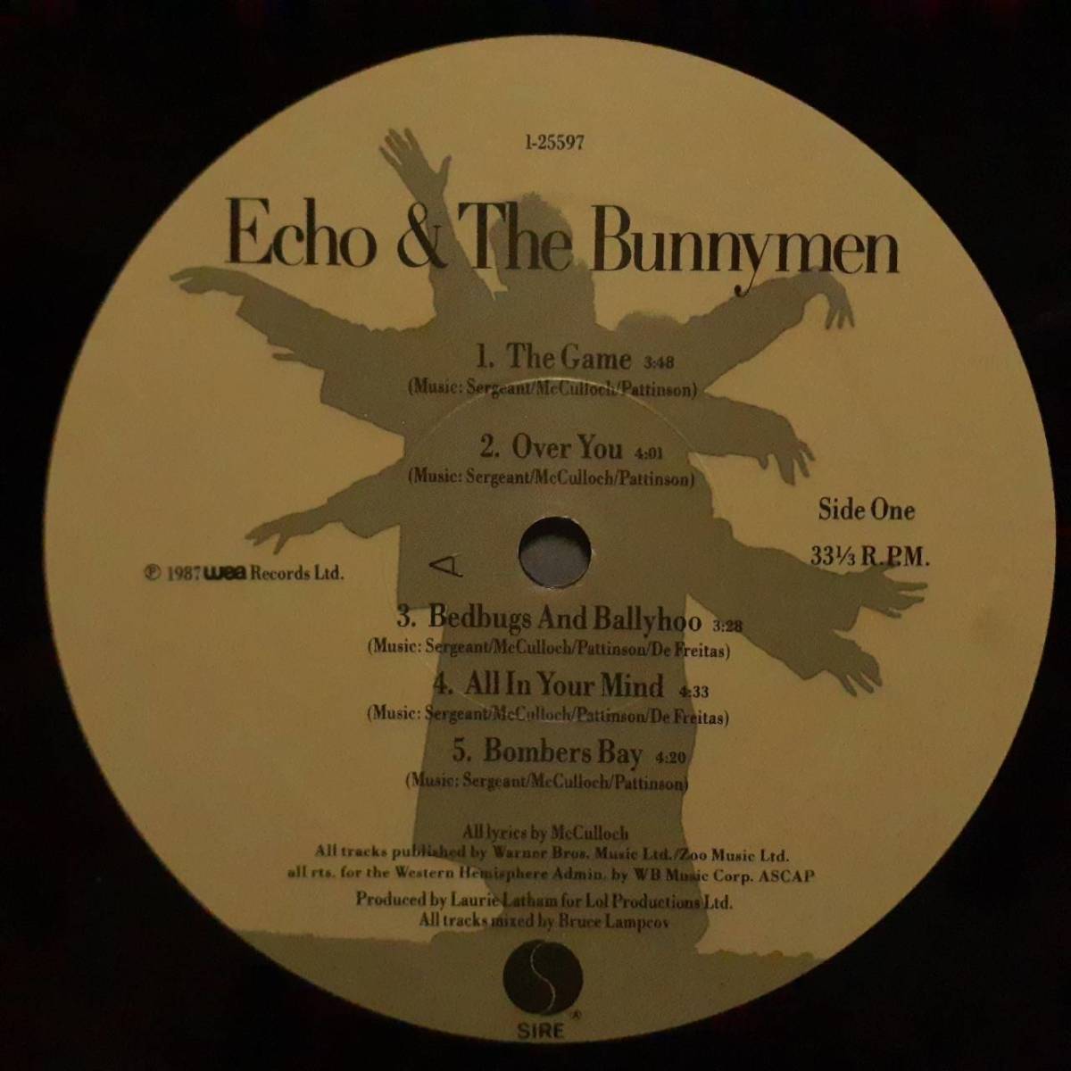 米SIRE盤LP！花刻印あり！Echo & The Bunnymen / Echo & The Bunnymen (5th Album) 1987年 1-25597 エコー＆ザ・バニーメン Ian McCulloch_画像2