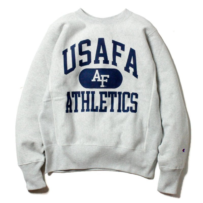 超特価】 新品 Champion XL 青単タグ グレー 灰 染み込み トレーナー