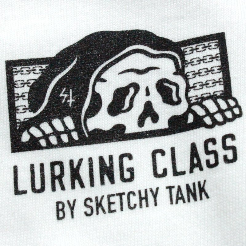 新品 LURKING CLASS ラーキングクラス ロンT 長袖Tシャツ チェーンロゴプリント SKETCHYTANK スケッチータンク 白 M_画像4