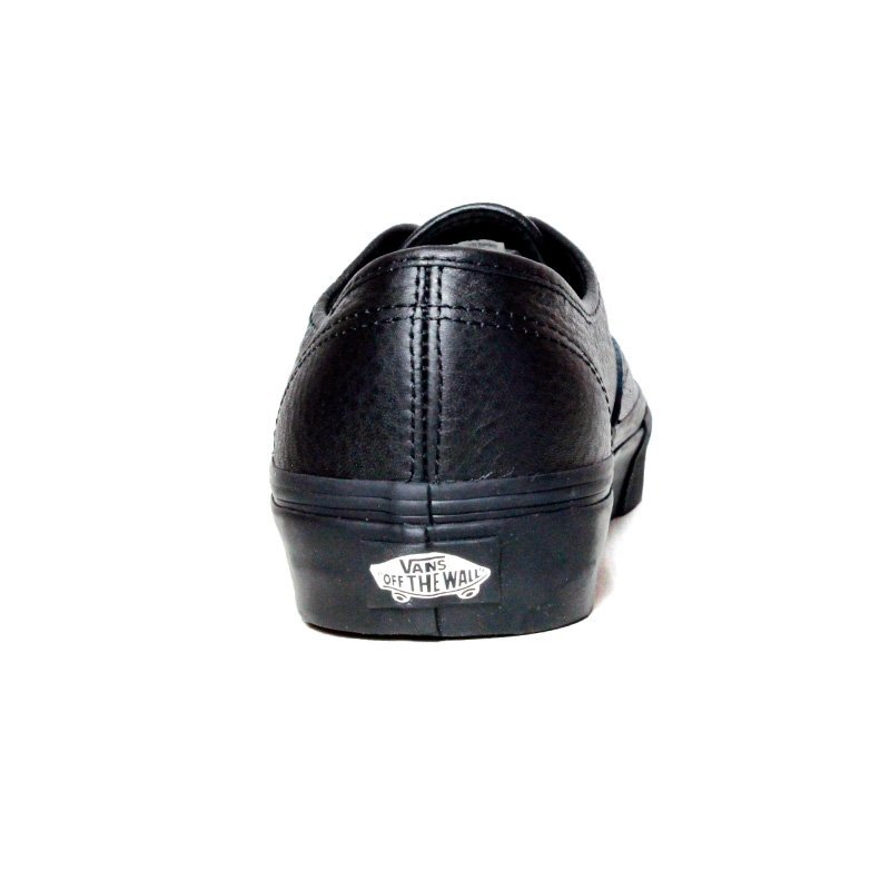 新品 VANS バンズ ヴァンズ US企画 メンズ Leather AUTHENTIC オーセンティック 黒ブラックレザー 黒ソール スニーカー US9.5（27.5cm）_画像4
