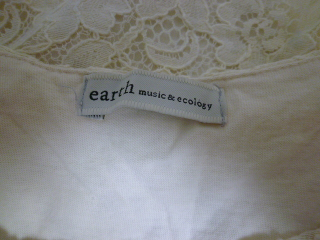 earth music&ecology/ Earth Music & Ecology! белый гонки cut and sewn × окантовка поддельный twin способ One-piece F/ выставить способ!68