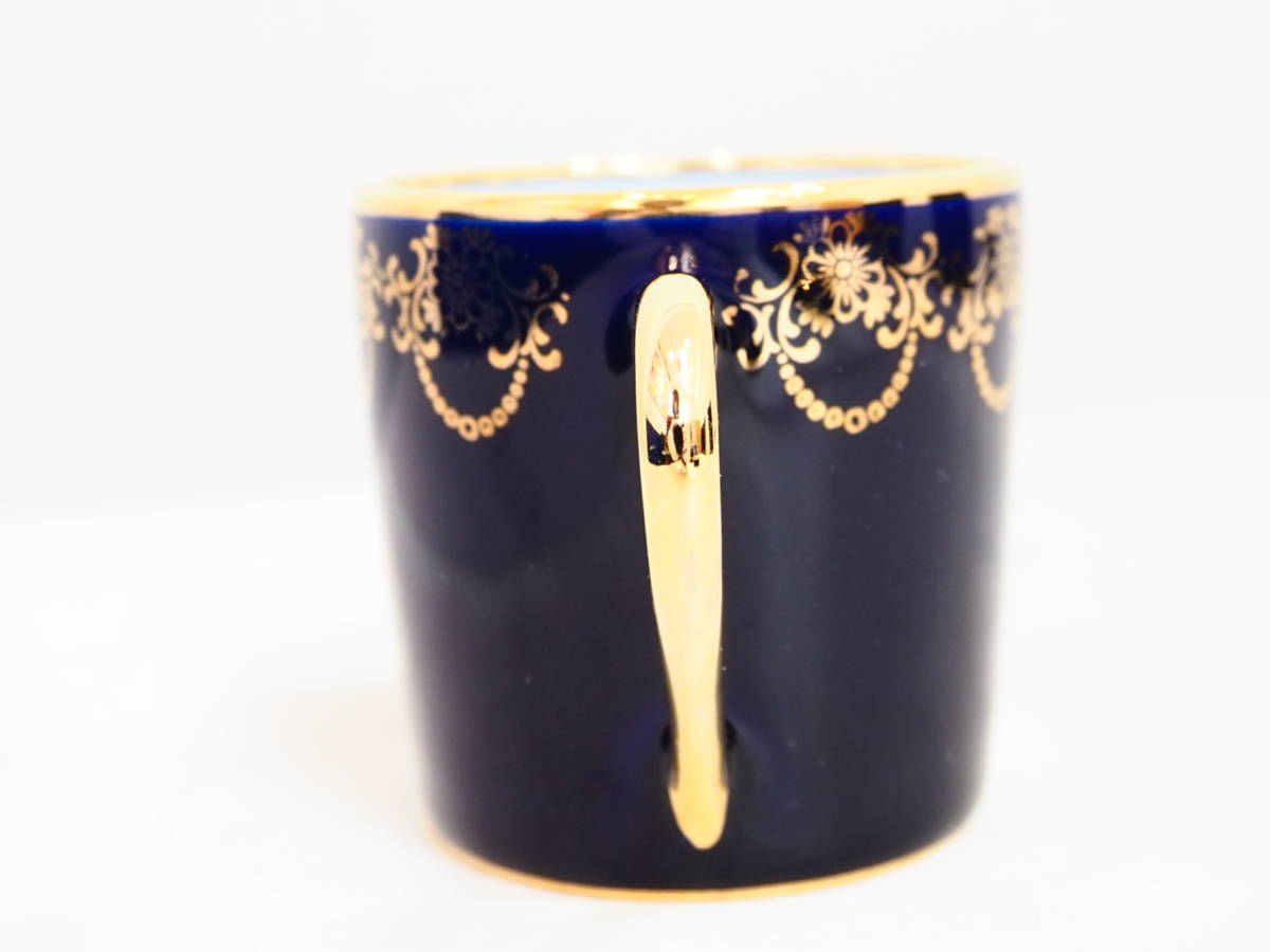 LIMOGES CASTEL/リモージュキャッスル デミタスカップ&ソーサー 2客セット 22K GOLD 箱付き 金縁/金彩/陶器/陶磁器/ヴィンテージ 69135-A_画像5