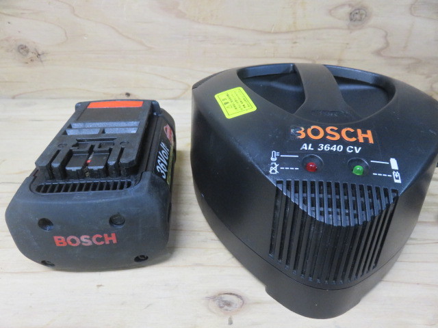BOSCH Bosch 36V charger AL3640CV+ rechargeable battery D-70771 remainder amount checker lighting verification settled lithium ion Li-ion battery 