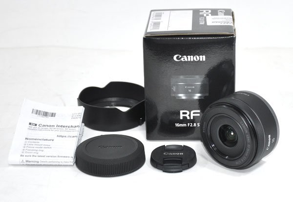 正式的 16mm RF キャノン ☆極美品！Canon F2.8 元箱付！☆ レンズ STM