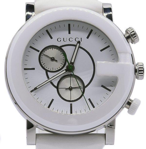 ふるさと納税 グッチ ☆美品!GUCCI Gクロノ メンズ☆ クォーツ クロノ