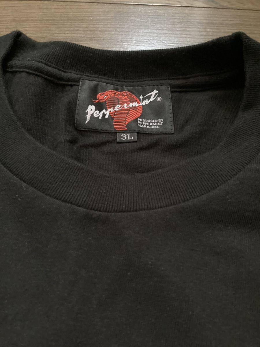 ペパーミント Tシャツ カットソー COBRA TEE 黒 サイズ3L ロックンロール ロカビリー 50s ロック_画像3