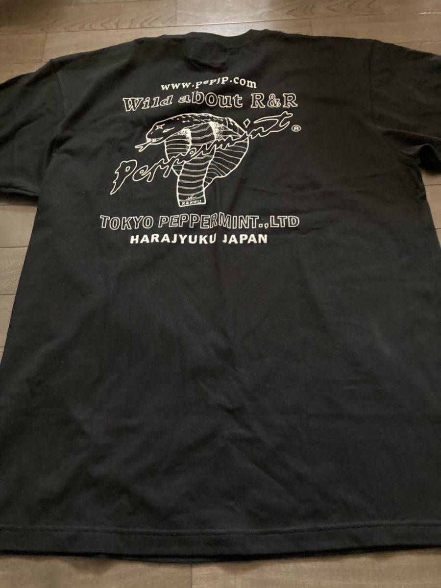ペパーミント Tシャツ カットソー COBRA TEE 黒 サイズ3L ロックンロール ロカビリー 50s ロック_画像4