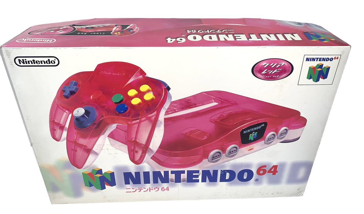 極美品　ニンテンドー64 本体　クリアレッド NINTENDO64