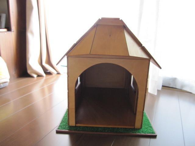 *[ new goods ] hand made for small dog opening and closing roof type kennel wooden house house bed *