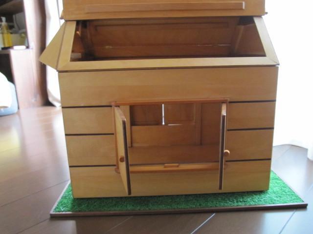 *[ new goods ] hand made for small dog opening and closing roof type kennel wooden house house bed *