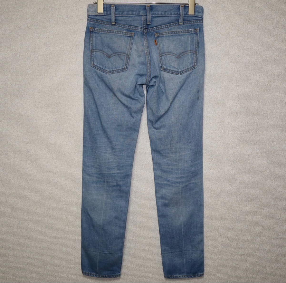 LEVI'S LVC リーバイス　古着　68606 ローライズ スリム デニム パンツ　w29 ビッグE オレンジタブ　テーパード