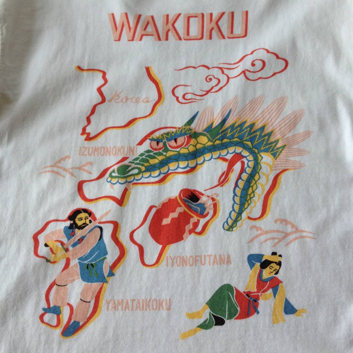 日本製 Vintage フェローズ・匠 Tシャツ★長袖 WAKOKU 倭国 龍 すさのう スカジャン風 バックプリント★バズリクソンズ マッコイが好きな方_画像1