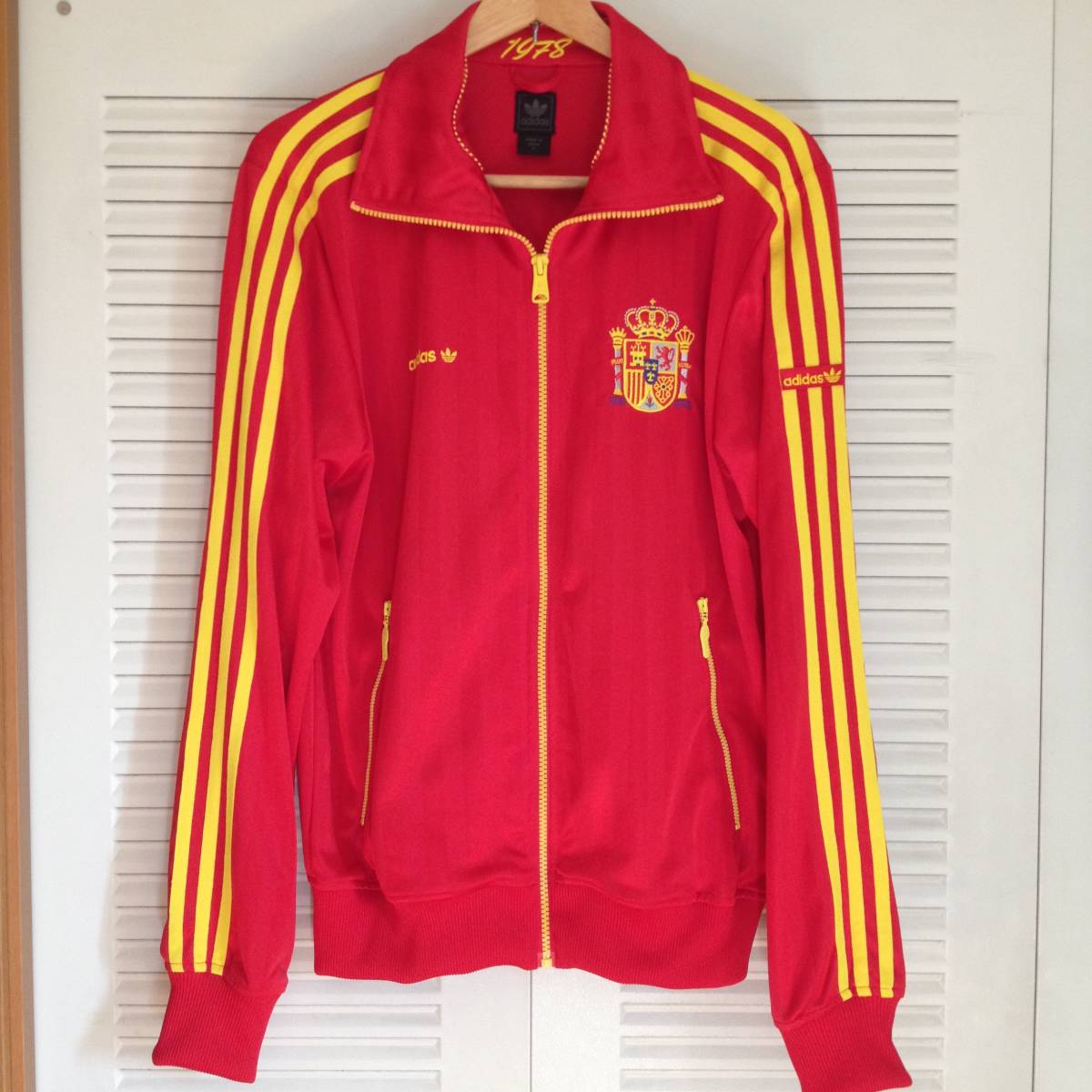 未着用 お宝 Vintage adidas ジャージ★FIFA公認 スペイン代表 ワールドカップ★アディダスオリジナルス正規品★実寸M  トラックジャケット