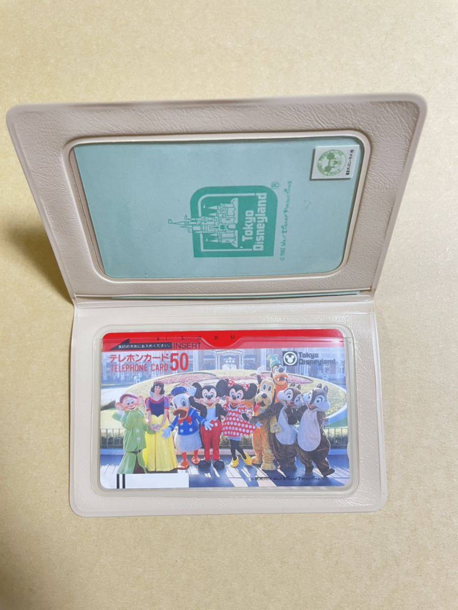  unused Tokyo Disney Land Mickey &f lens telephone card 1986 year original case attaching main entrance Mickey flower .TDL
