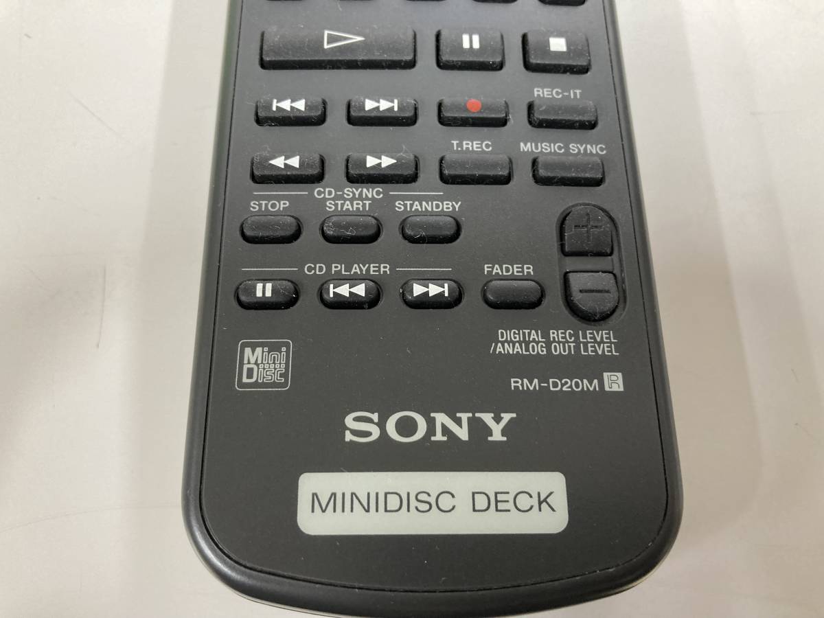 ●SONY●MDS-JA22ES/MDS-JA33ES対応リモコン●RM-D20M●中古●_画像4