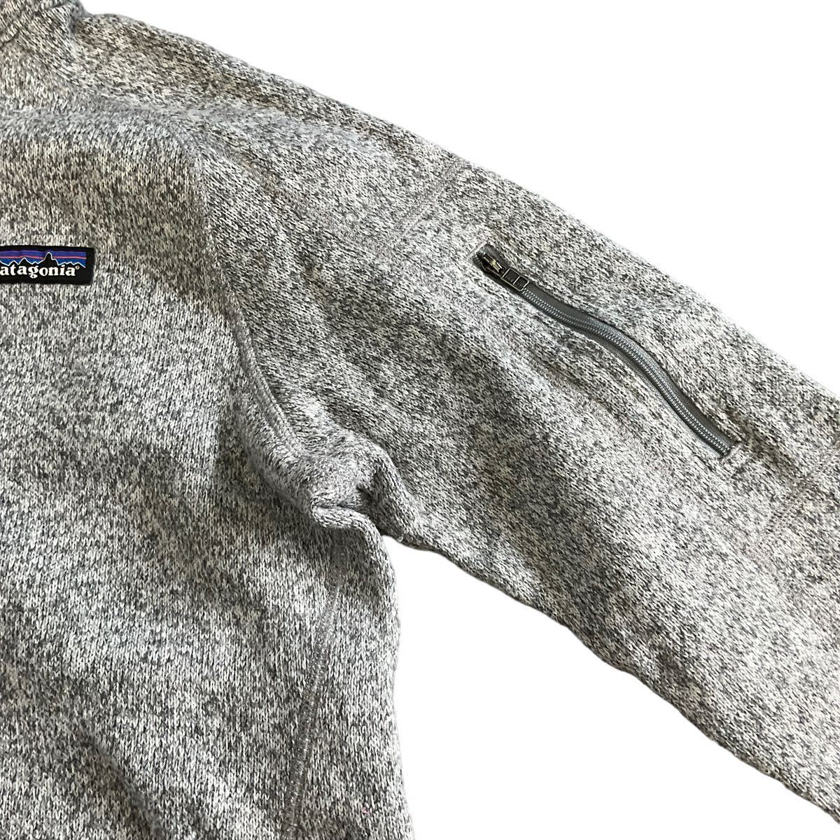 2015年製 patagonia ベターセーター M グレー ハーフジップ フリース ジャケット プルオーバー カレッジ ロゴ アウトドア パタゴニア 25617_画像4