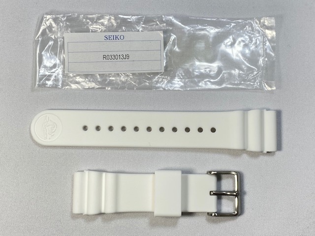 R033013J9 SEIKO プロスペックス 22mm 純正シリコンバンド ホワイト SBDN051/V147-0BP0用 ネコポス送料無料_画像1