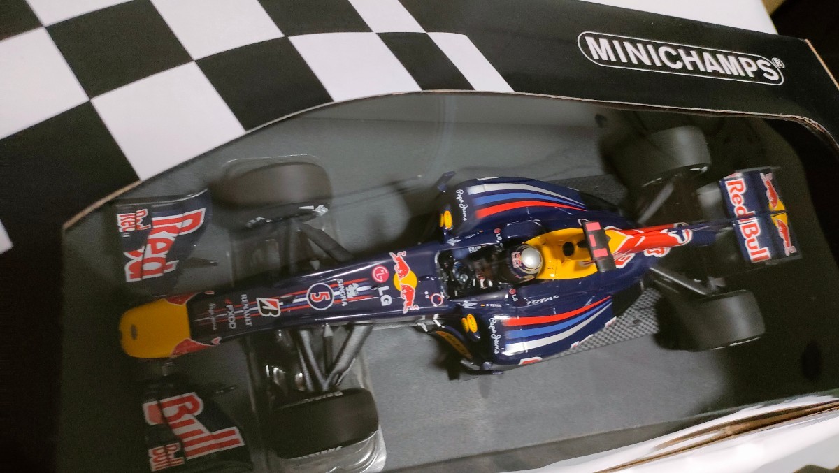 未開封美新品1/18レッドブル　レーシングルノーF1　RB6セバスチャン・ベッテル　5#　2010　ミニチャンプス　MINICHAMPS　S.VETTEL　PMA　③_画像3