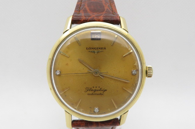 ギフ_包装】 ダイヤモンド 金無垢 K18YG 3507 フラッグシップ ロンジン