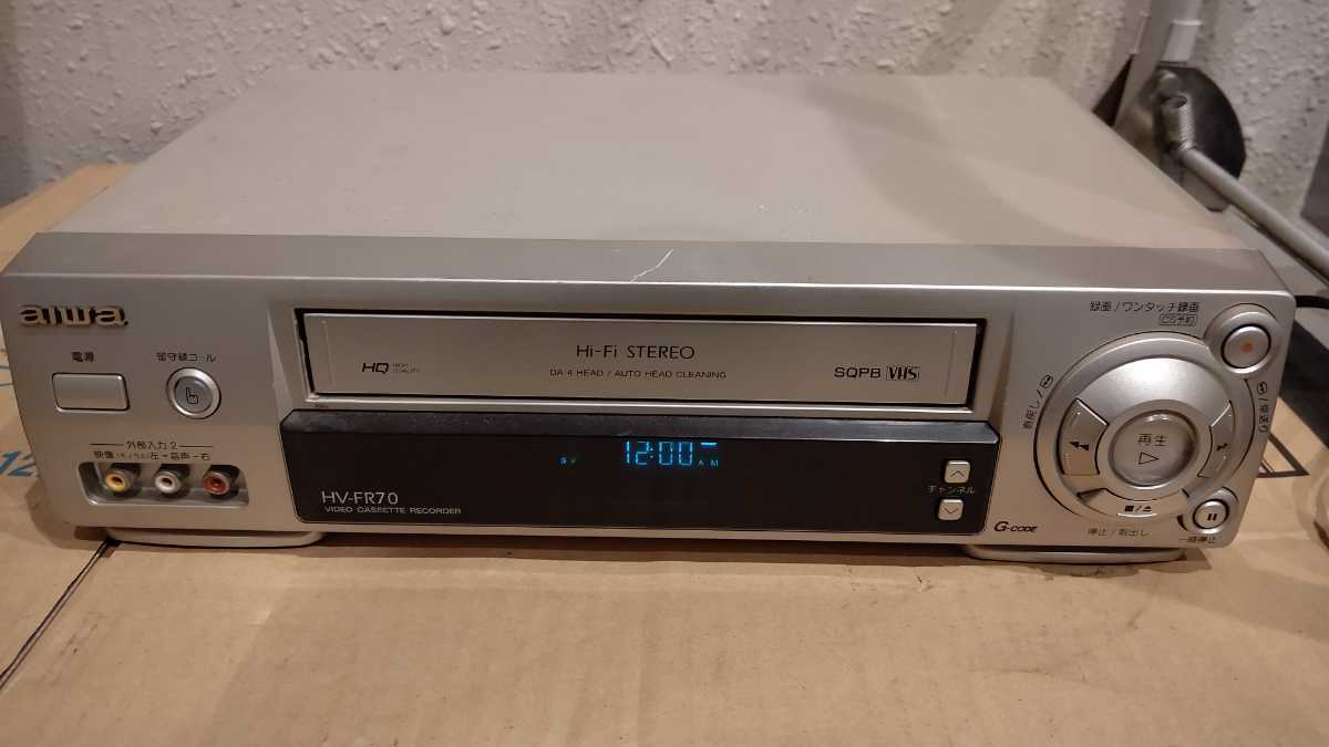 [ б/у ]AIWA Aiwa HV-FR70 Hi-Fi STEREO G-CODE видео кассета магнитофон video vhs видеодека видеозапись воспроизведение плеер лента 