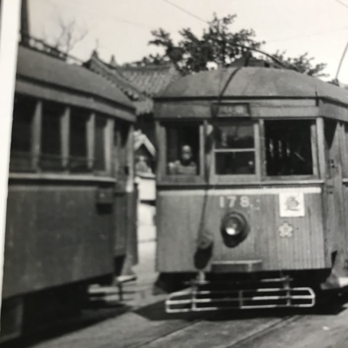 T2338 古い 鉄道写真 検索）希少資料 「1910〜1945」朝鮮 昌慶宮 弘化門 韓国 ソウル 古写真 鉄道コレクター放出品 路面電車 当時物_画像5