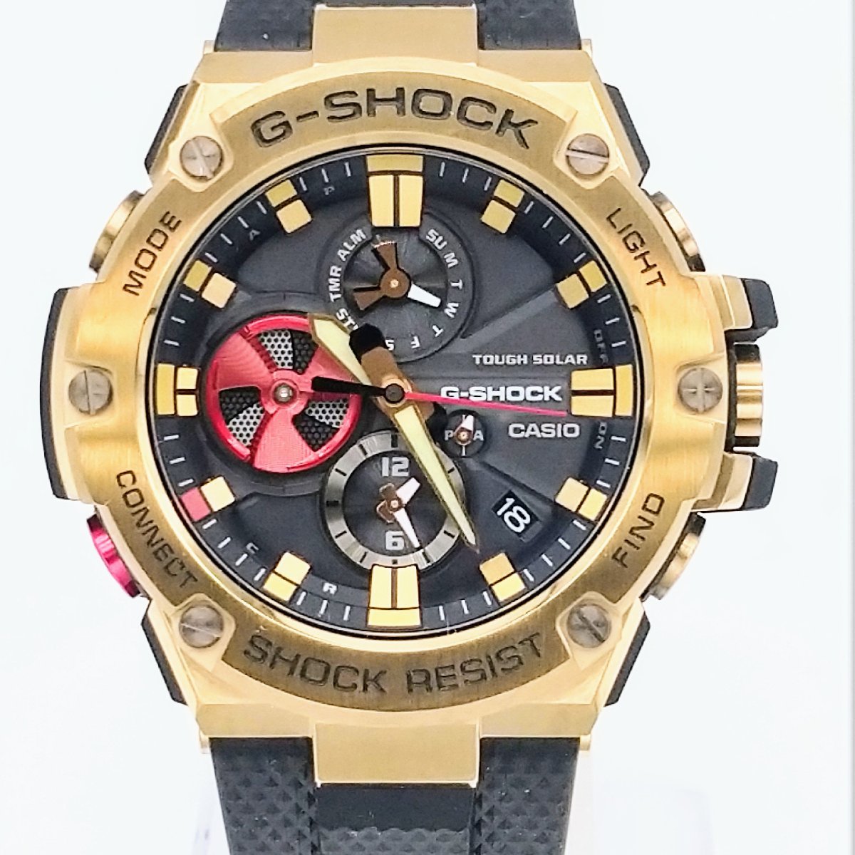 0141♪【１円開始】CASIO カシオ G-SHOCK ジーショック GST-B100RH-1AJR 腕時計 ソーラー式 アナログ 八村塁シグネチャーモデル メンズ_参考価格 68,200円