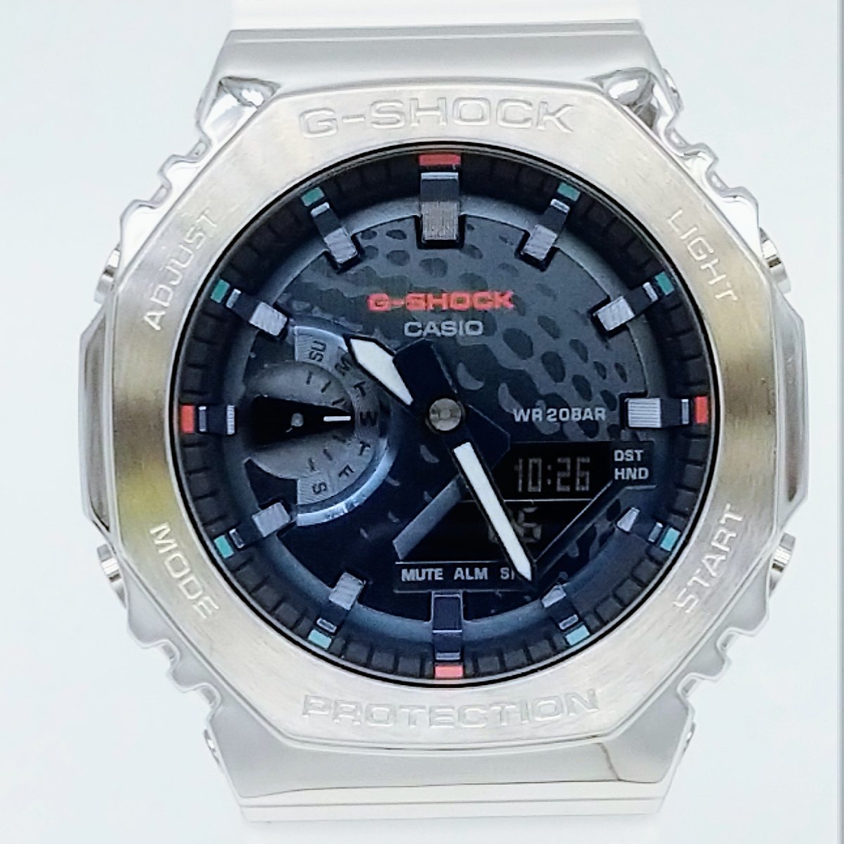 0226♪【１円開始】CASIO カシオ G-SHOCK ジーショック GM-2100RI21-7AJR 腕時計 クオーツ 石川遼シグネチャーモデル メンズ ホワイト_参考価格 30,800円