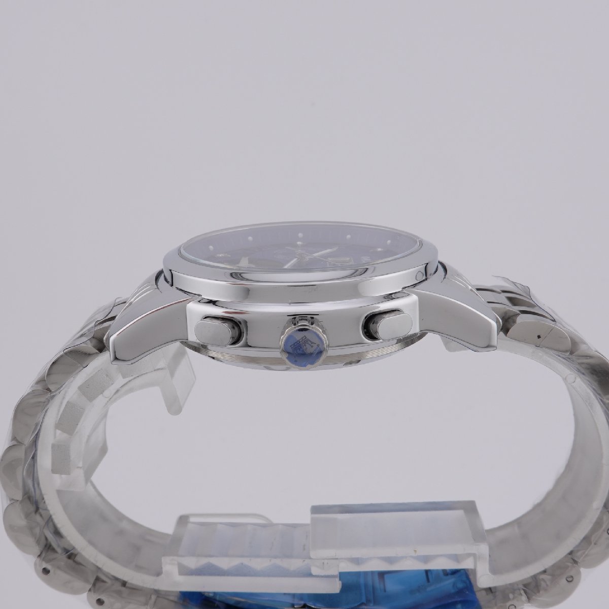 0271# OLEVS 腕時計 GX-JP-G9910GB-BL-8 手巻き付き自動巻き 3気圧防水 ブルー文字盤 夜光インデックス メンズ_画像6