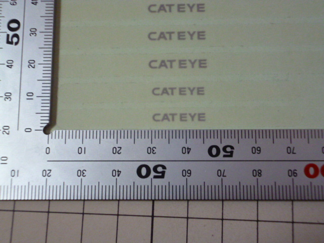 正規品 CAT EYE ステッカー 1シート 当時物 です(73×6mm/110×7mm) キャットアイ_画像2