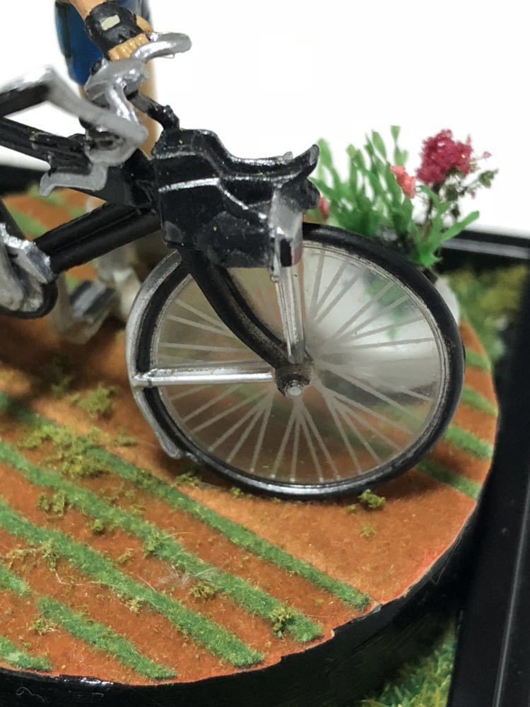 ミニチュア ジオラマ 自作 自転車と少年_画像8