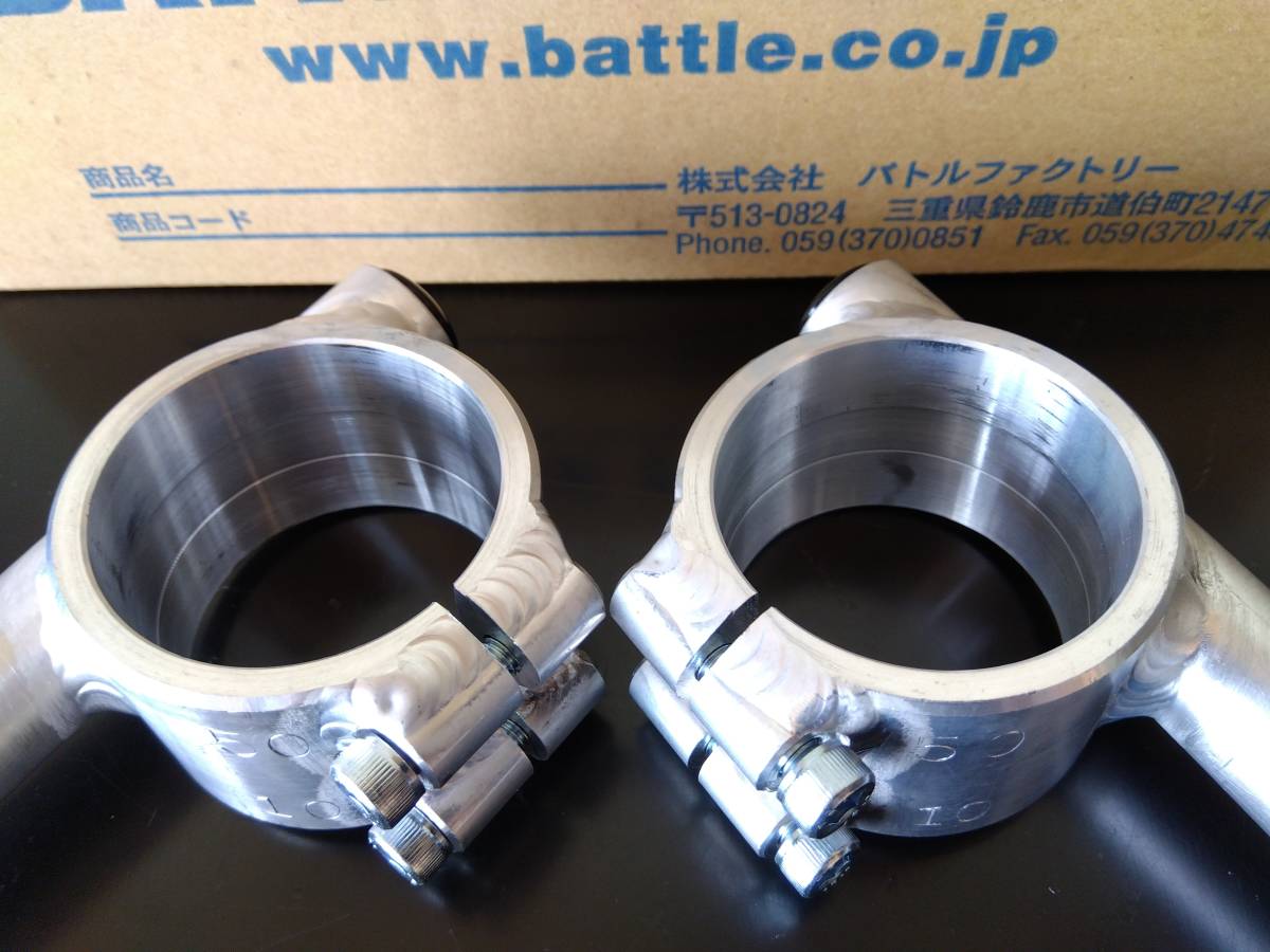 美品！BATTLE FACTORY バトルファクトリー　セパレートハンドル　φ50mm 垂れ角10度　CBR1000RR/YZF-R1/GSX-R1000/ZX-10R　_クランプの画像・50φ