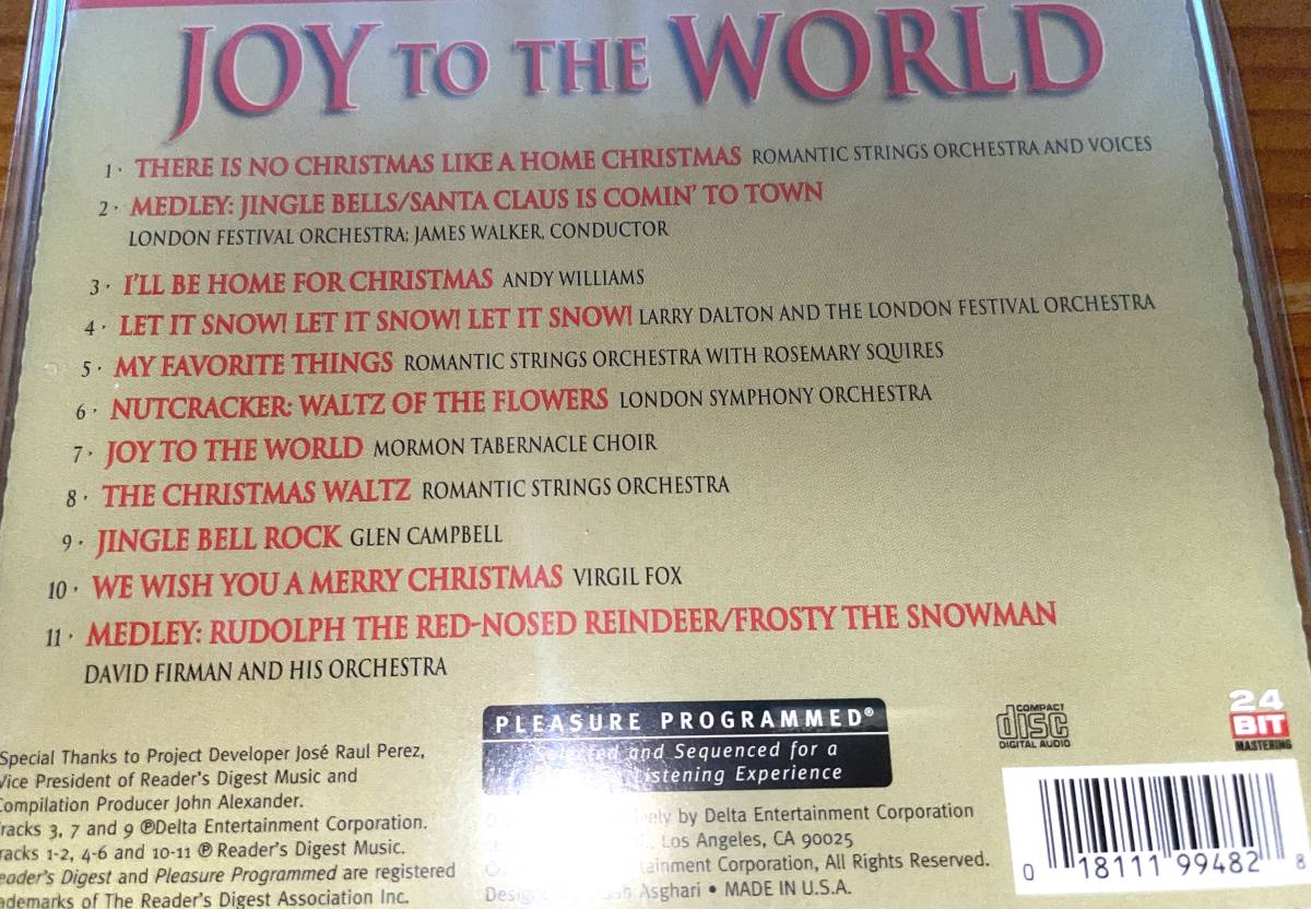 ★JOY TO THE WORLD CD The joy of christmas Reader's Digest Music クリスマス★_画像2