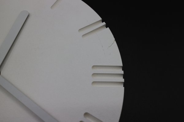 ジャンク品 Lemnos NTL10-04B 壁掛け時計  カーヴド ローマン の画像4