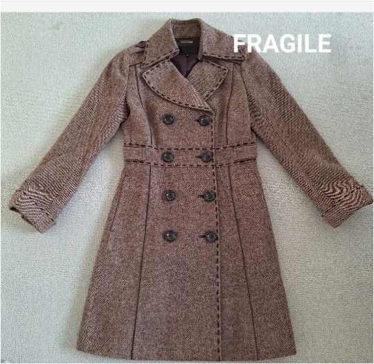 【美品】フラジール　FRAGILE 　ツイード　コート　サイズ36  S