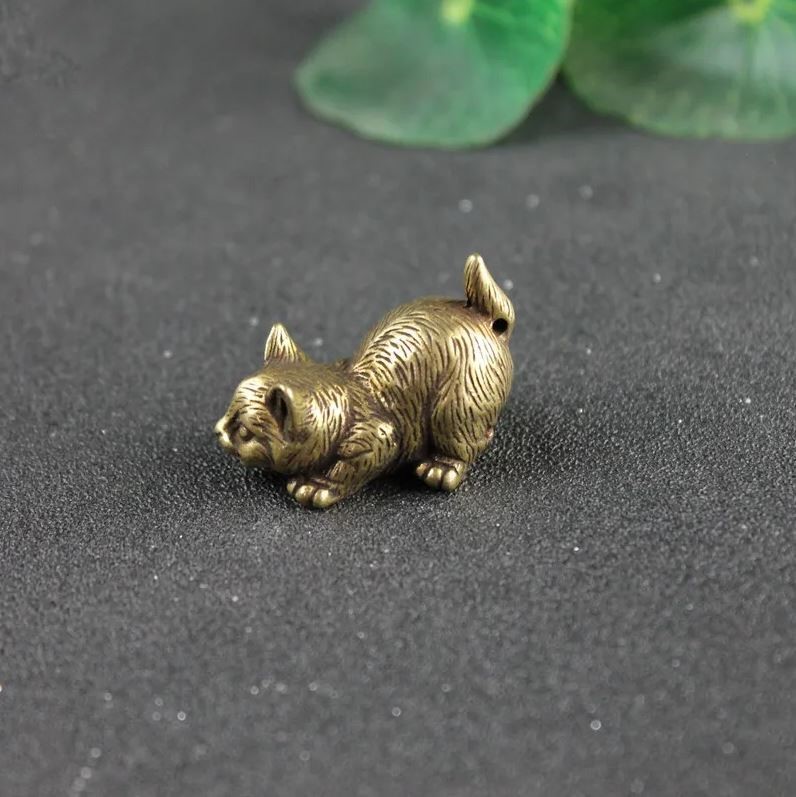 36g 威嚇 猫 ねこ ネコ 動物 置物 置き物 蓋置 民芸 工芸 細工 36g 威嚇 猫 ねこ ネコ 動物 置物 置き物 蓋置 民芸 工芸 細工