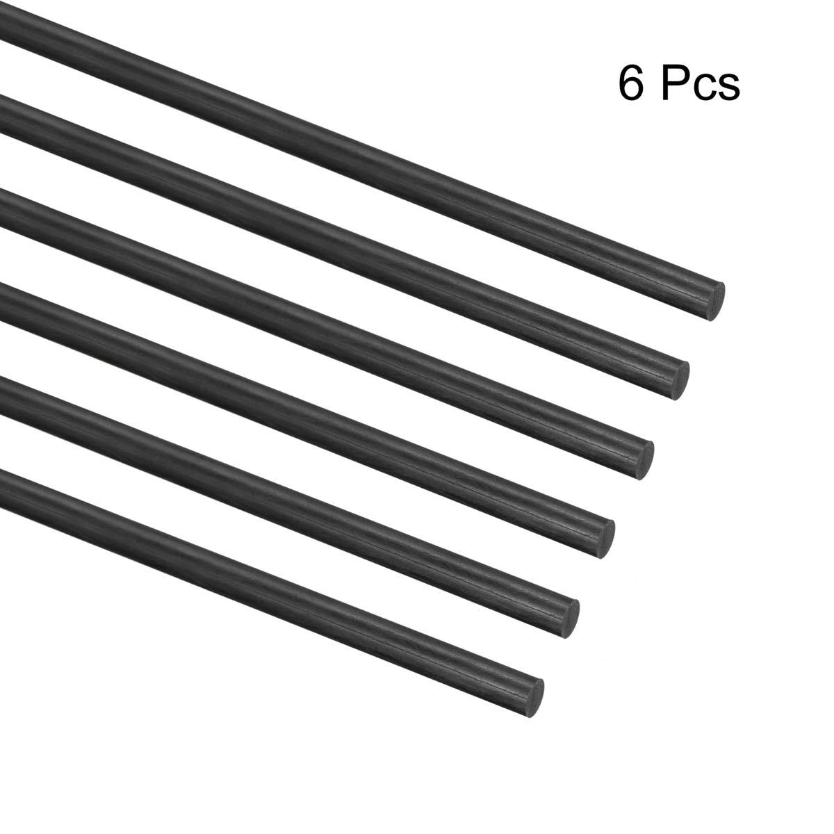uxcell カーボンファイバーロッド RC飛行機 DIYツール ウィングチューブ クワッドコプターアーム用 5.5mmx100