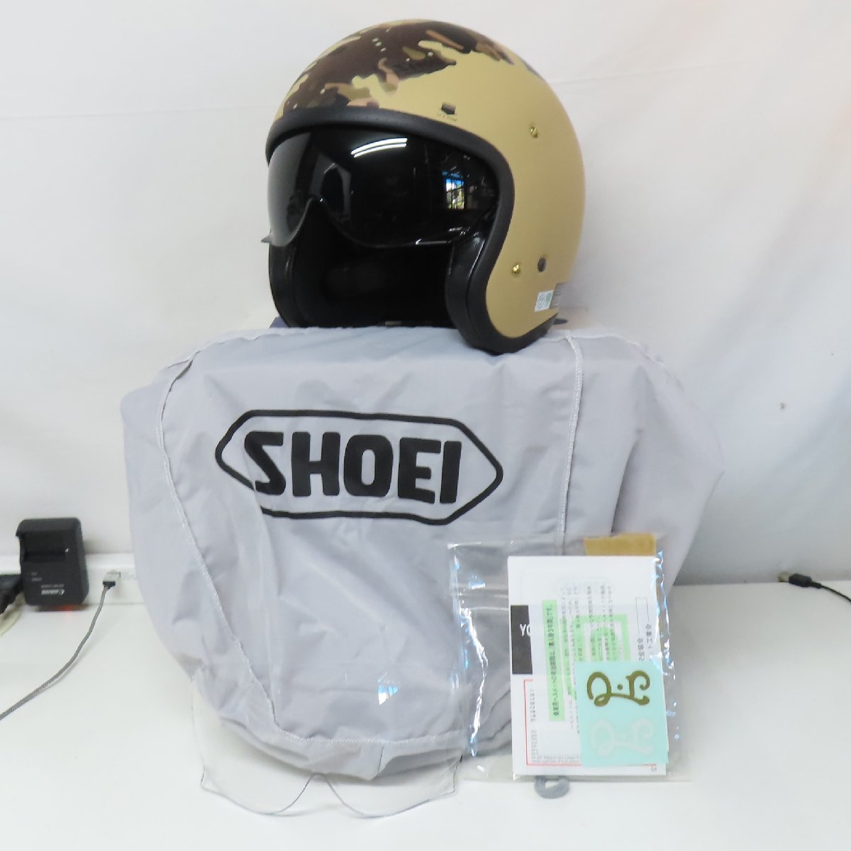 【美品】【シールド2枚】SHOEI ショウエイ J.O SEAFIRE ジェットヘルメット Lサイズ バイク 二輪 オートバイ スクーター 原付 ツーリング_画像1