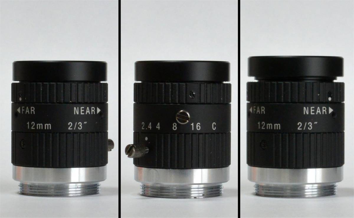 ★ RICOM/Fujian Forecam Optics Cマウントレンズ FAU1224MC.HR 12mm F2.4 2/3" 5メガ FA産業用 動作確認 美品 TV LENSの画像2