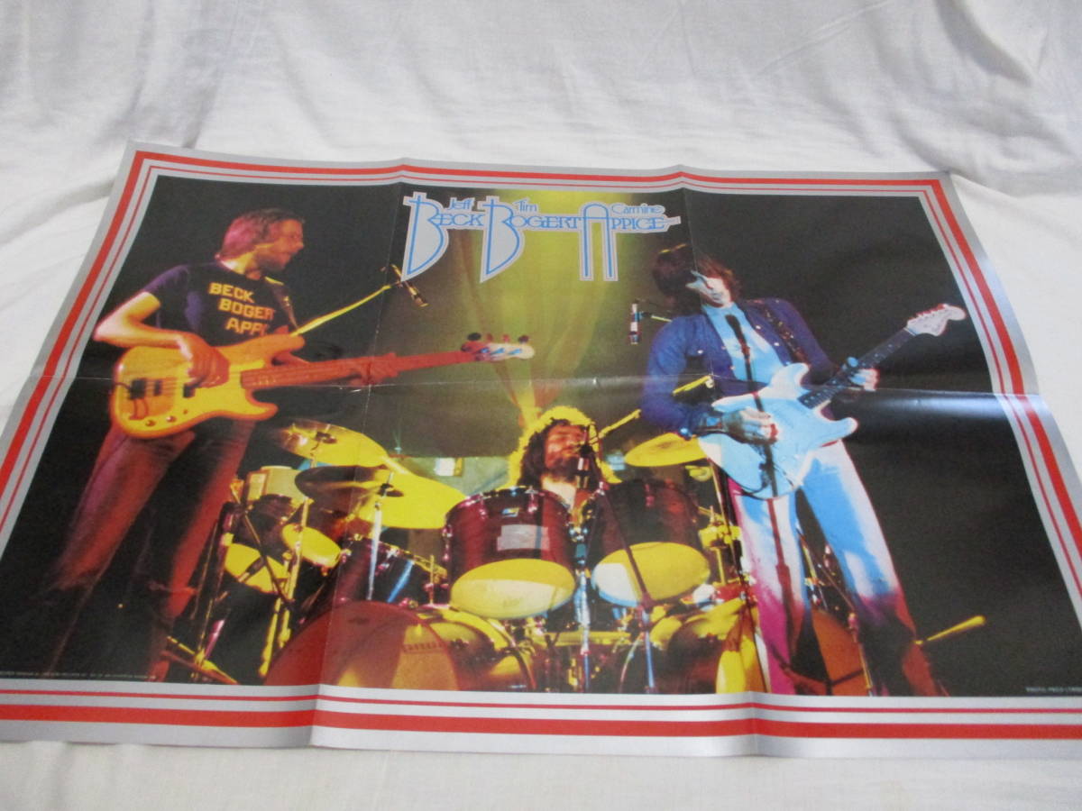 Jeff Beck, Bogert & Appice - Live　ベック・ボガート＆アピス　ライブ 国内盤 初期 2LP　1973年プレス 帯付き レア・ポスター_画像1