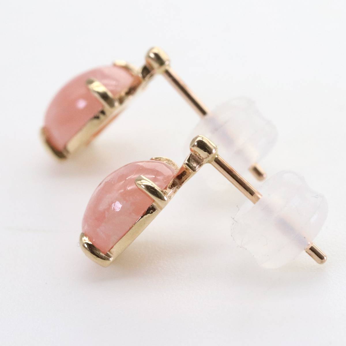 * Agete * low skull site ( in ka rose ) pink earrings K10 agete( tube 9_834)