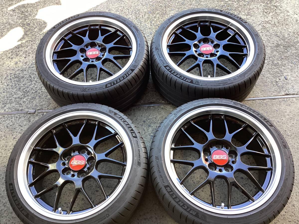 M6670 BMW 3シリーズ E90系に！ BBS RG-R【RG734 8.5J +38】& 【RG762 9J +45】18インチアルミ＆225/40R18 & 255/35R18 夏タイヤセット☆彡の画像1