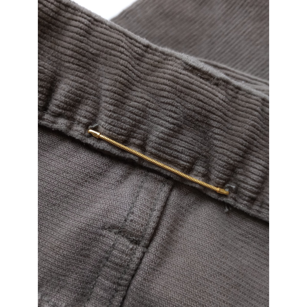 信頼】 Deuxieme 36 グレージュ パンツ スリム コーデュロイ クラス