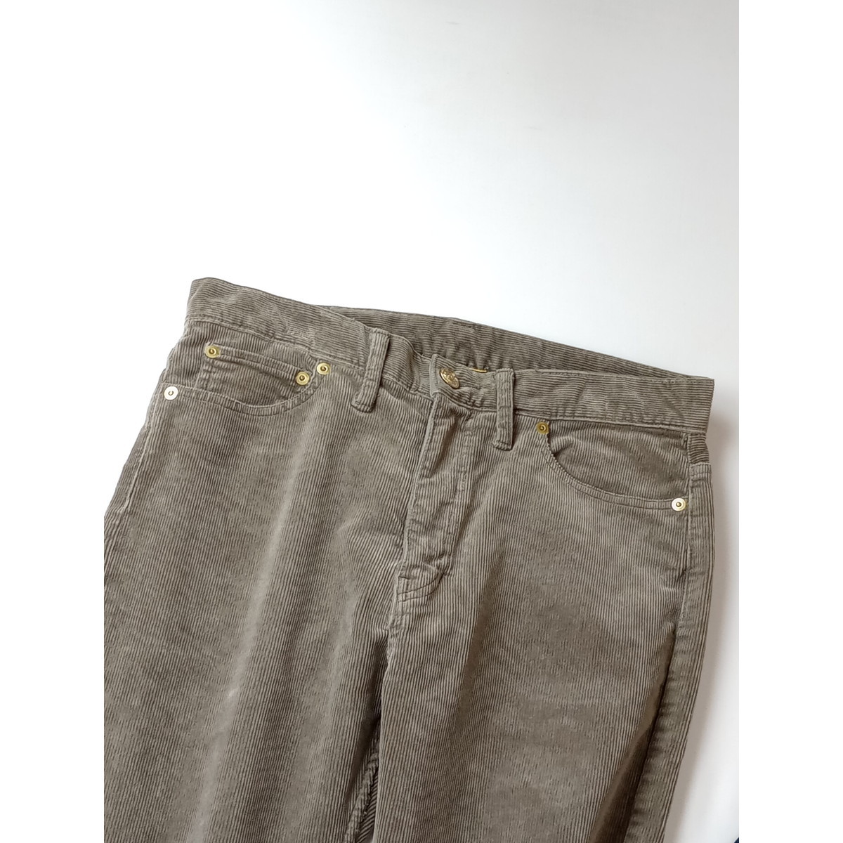 信頼】 Deuxieme 36 グレージュ パンツ スリム コーデュロイ クラス