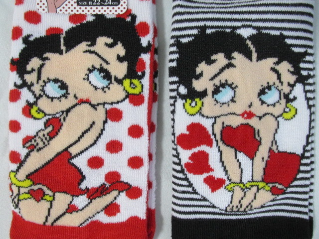 《50’ｓコレクション》Betty Boop　ベティ・ブープ　靴下　アンクルソックス　アメリカアニメ　ロカビリー_画像4