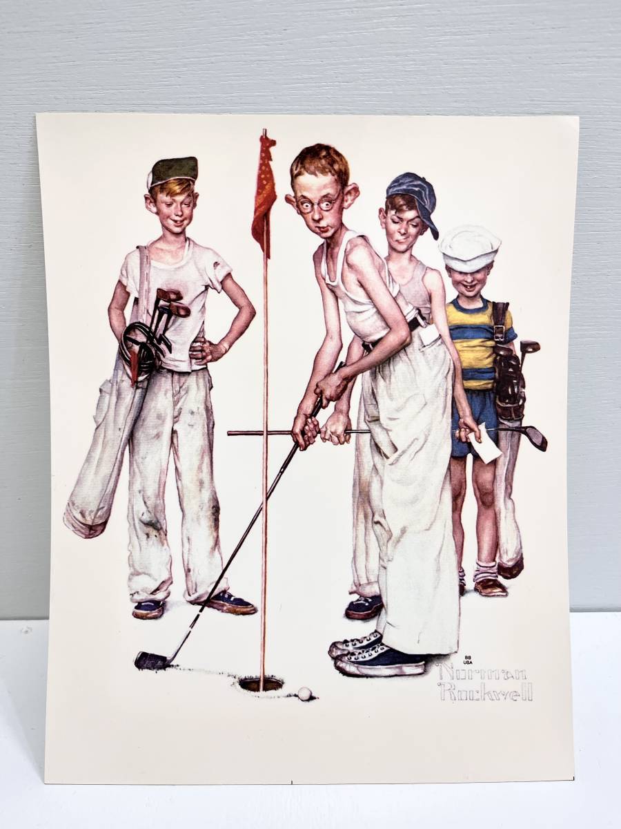 古い ポストカード norman rockwell ノーマン・ロックウェル アメリカ サンフランシスコ ゴルフ 検 usa San Francisco アンティーク_画像1