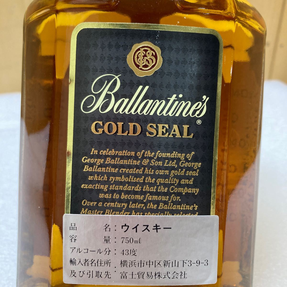 YK7693 Ballantine's バランタイン 12年 GOLD SEAL ゴールドシール スコッチ ウィスキー 750ml 43％　未開封　現状品　1027_画像3