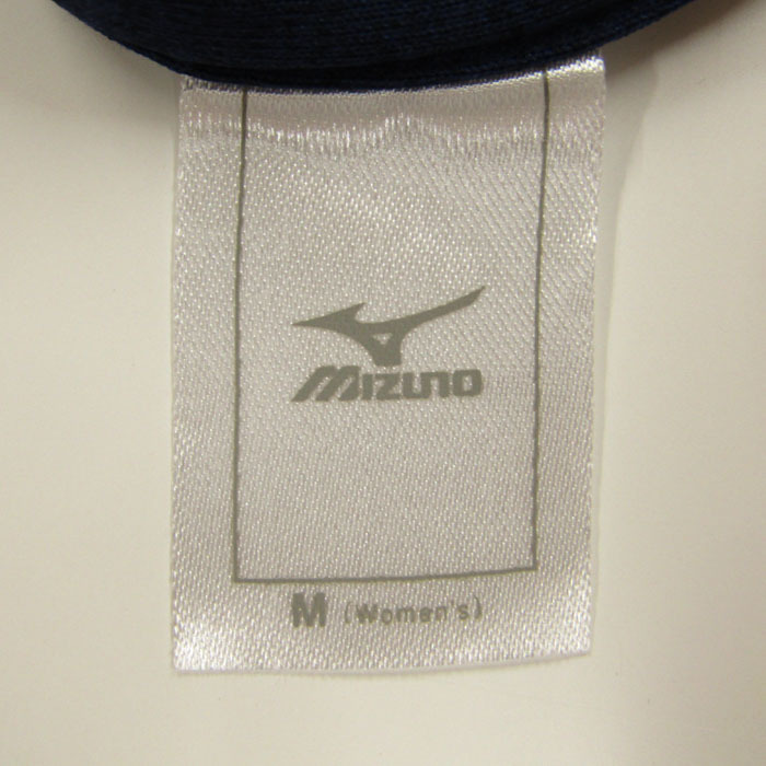 ミズノ 半袖Tシャツ ストレッチ ワンポイントロゴ スポーツウエア レディース Mサイズ ネイビー Mizunoの画像2