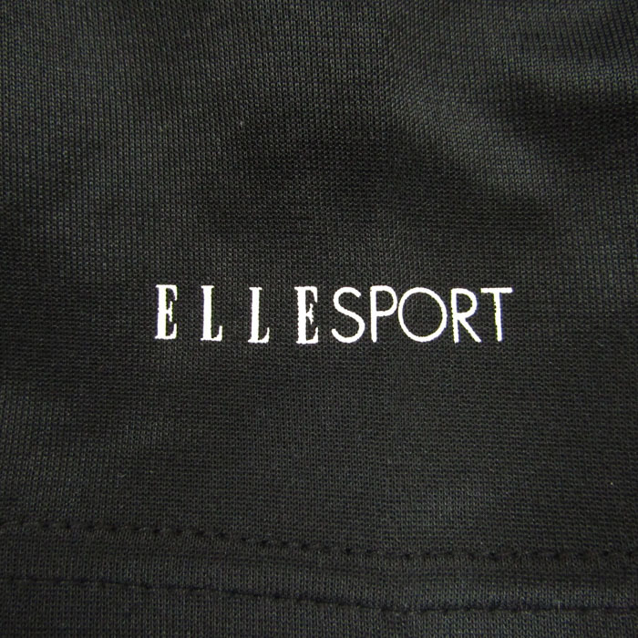 エルスポーツ 長袖Tシャツ 無地 袖ロゴ スポーツウエア レディース Lサイズ ブラック ELLE SPORT_画像4